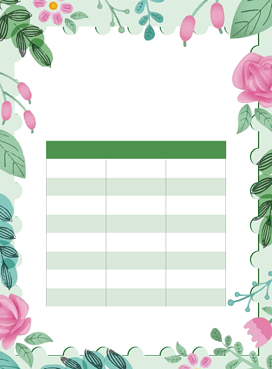 小清新美容管理价目表宣传海报背景