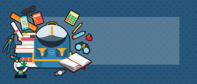 蓝色教育培训自我减负释放自己首图背景