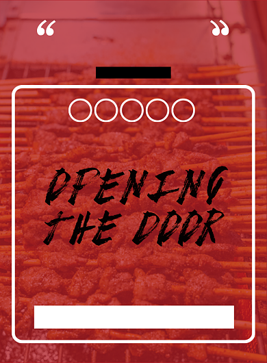 红色时尚简约烤肉开业通知海报背景