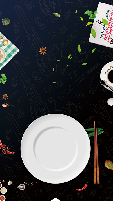 光盘行动餐饮海报背景