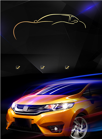 时尚海外租车印刷海报背景