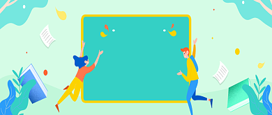 蓝色卡通插画高考公众号首图背景