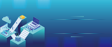 智慧金融2.5D立体插画微信公众号素材图片背景