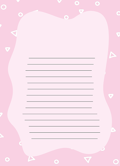 友情粉色文艺信纸背景