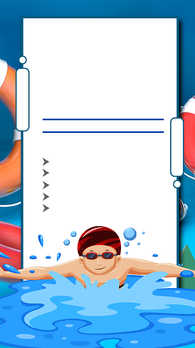 冬季游泳运动会手机宣传海报背景