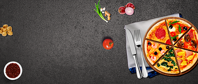 时尚美味西餐披萨微信公众号素材图片背景