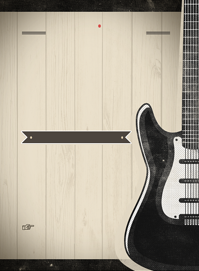 简约吉他海报咖啡色广告印刷海报背景