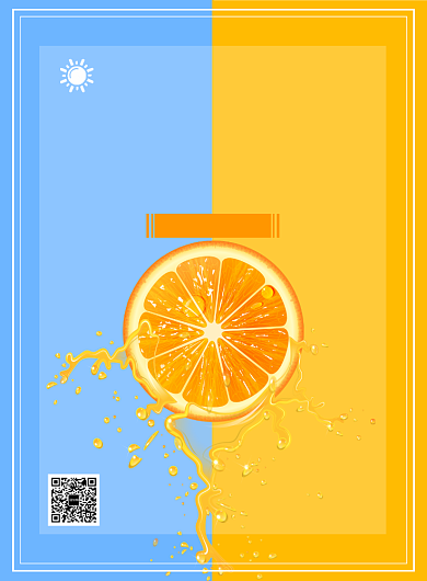 创意拼色水果印刷海报背景