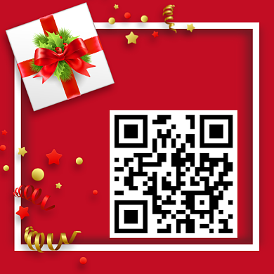 元旦关注领礼二维码背景