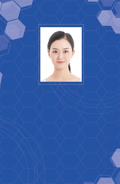 蓝色创意科技蜂窝工作证背景