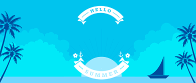 简约清晰极简暑期旅游微信公众号素材图片背景