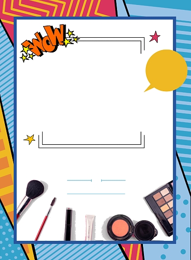 靓丽彩妆促销大酬宾海报模板背景