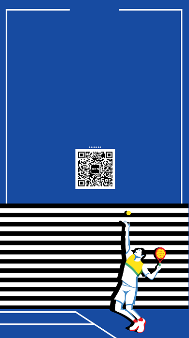 创意网球比赛手机海报背景