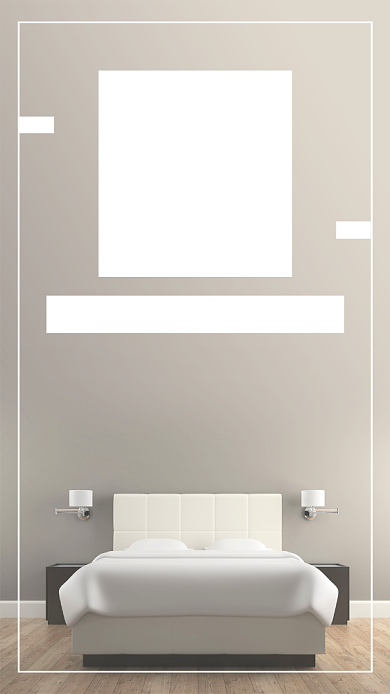 白色简约家居手机海报背景