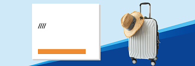 行李箱限时促销淘宝banner背景