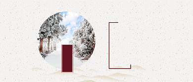 棕色24节气大雪公众号首图背景