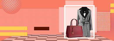 清新年货节女装新品促销banner背景