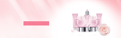 女神节粉色化妆品大促banner背景