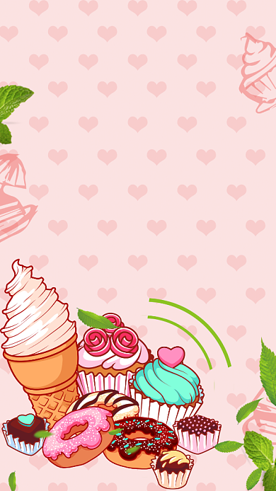 美食甜品蛋筒促销海报背景