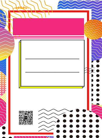 孟菲斯风格夏季教育培训宣传单背景