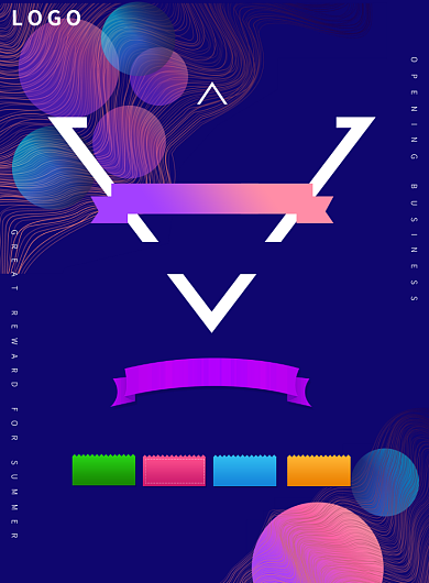 盛大开业打折促销宣传活动印刷海报背景