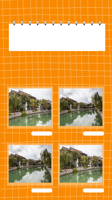 古镇旅游宣传手机海报背景