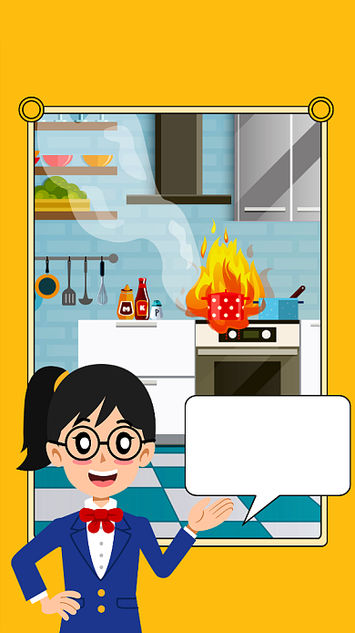 友情提示预防火灾家庭用火海报背景