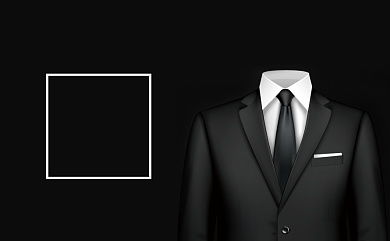 高端时尚黑色西装名片背景