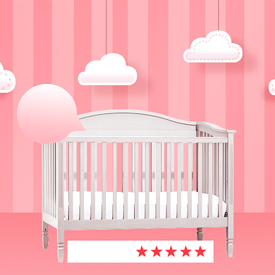 婴儿床条形背景粉色简约主图直通车背景