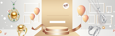 简约高端饰品春季促销淘宝banner背景