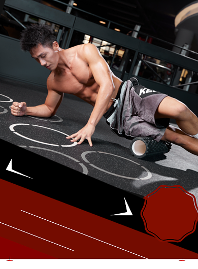 红色黑色健身大气海报背景