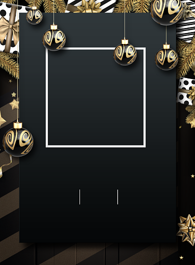 简约圣诞狂欢节日促销宣传海报背景