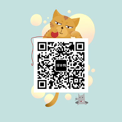 卡通猫和老鼠二维码背景