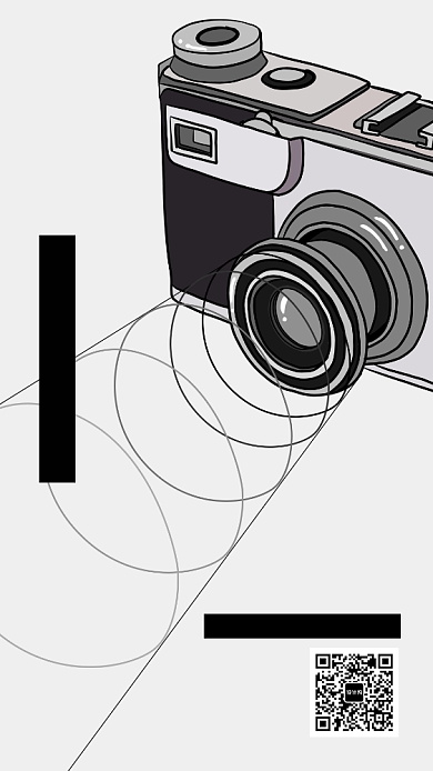 简约复古摄影展海报背景