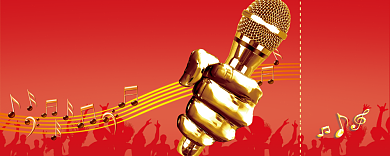 KTV节日代金券红色背景