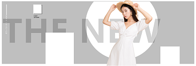 简约大气时尚女装淘宝banner背景