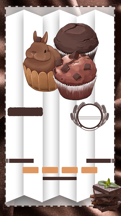 简约风格巧克力蛋糕宣传海报背景