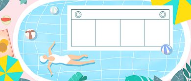 蓝色阳光游泳健身公众号首图背景