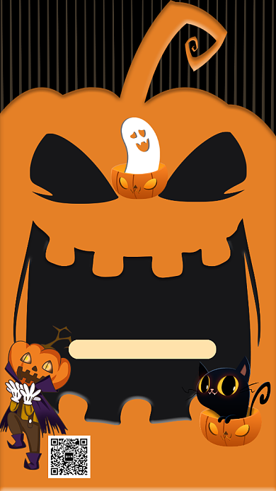 创意南瓜灯万圣节宣传手机海报背景