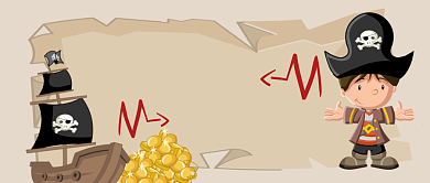 船长语录卡通手绘手机首图背景