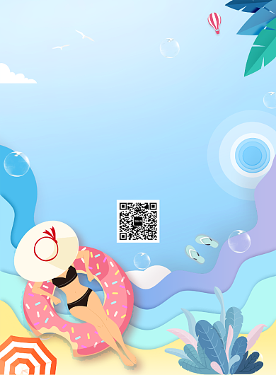 HELLO夏季缤纷创意印刷海报背景