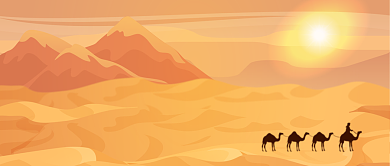 沙漠徒步旅行公众号首图背景