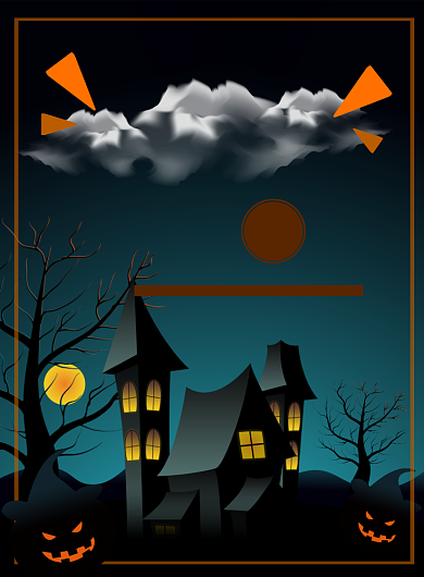 商务万圣节促销印刷海报背景