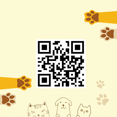 宠物美容院二维码背景
