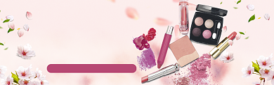 春季化妆品新上市淘宝banner背景