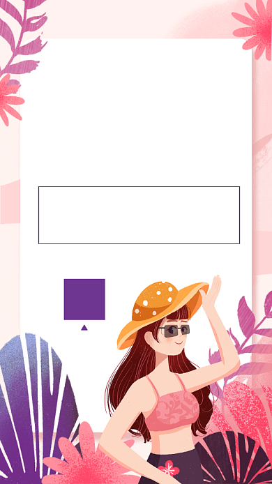 手绘时尚美发促销宣传海报背景