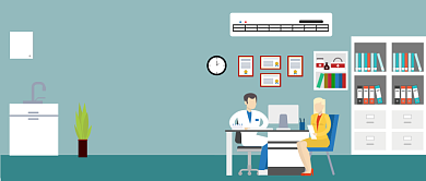 白衣天使健康保障插画公众号首图背景