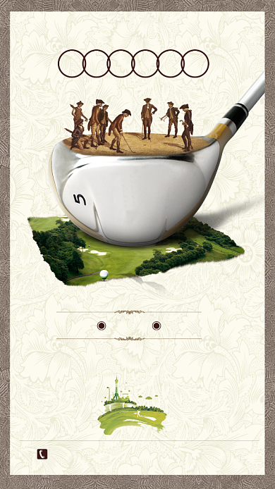 高尔夫体验馆海报背景