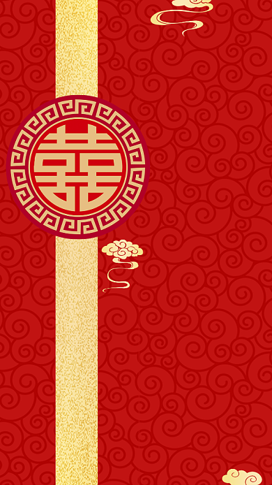 中式婚礼中国风请柬邀请函背景