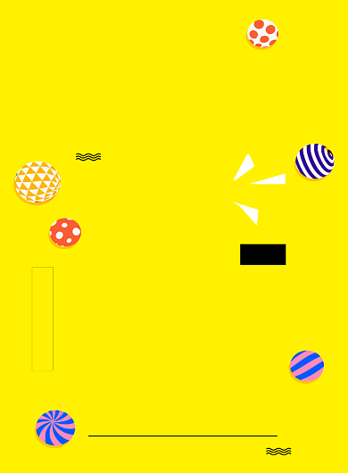 黄色时尚清新搞事情促销印刷海报模板背景